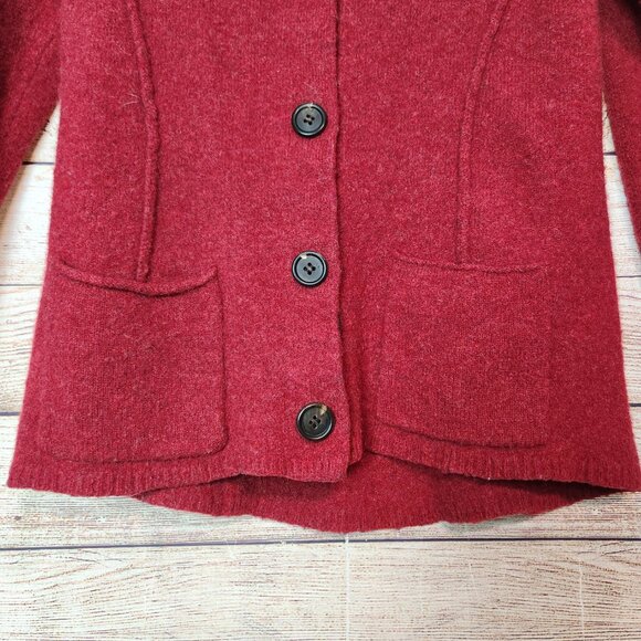 Eileen Fisher Women's Wool Coat Jacket Size XS Pockets Big Buttons Boxy READ - Picture 3 of 14